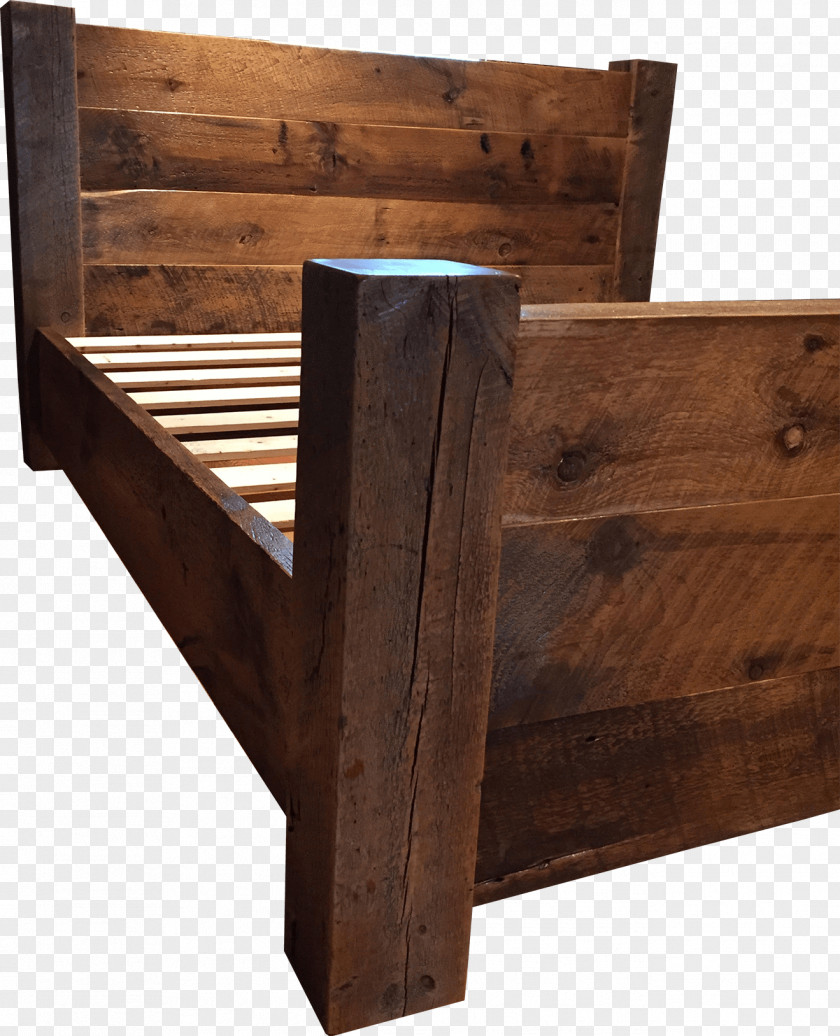 Table Bed Frame Bedside Tables Reclaimed Lumber Drawer PNG