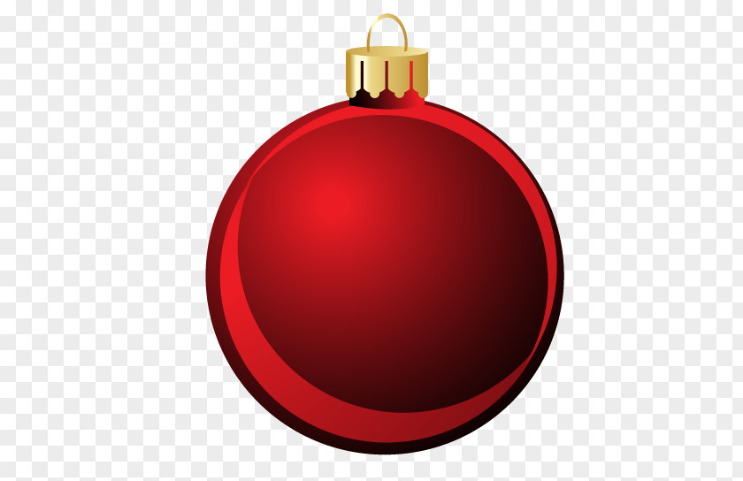 Vector Christmas Ball Red Ornament PNG