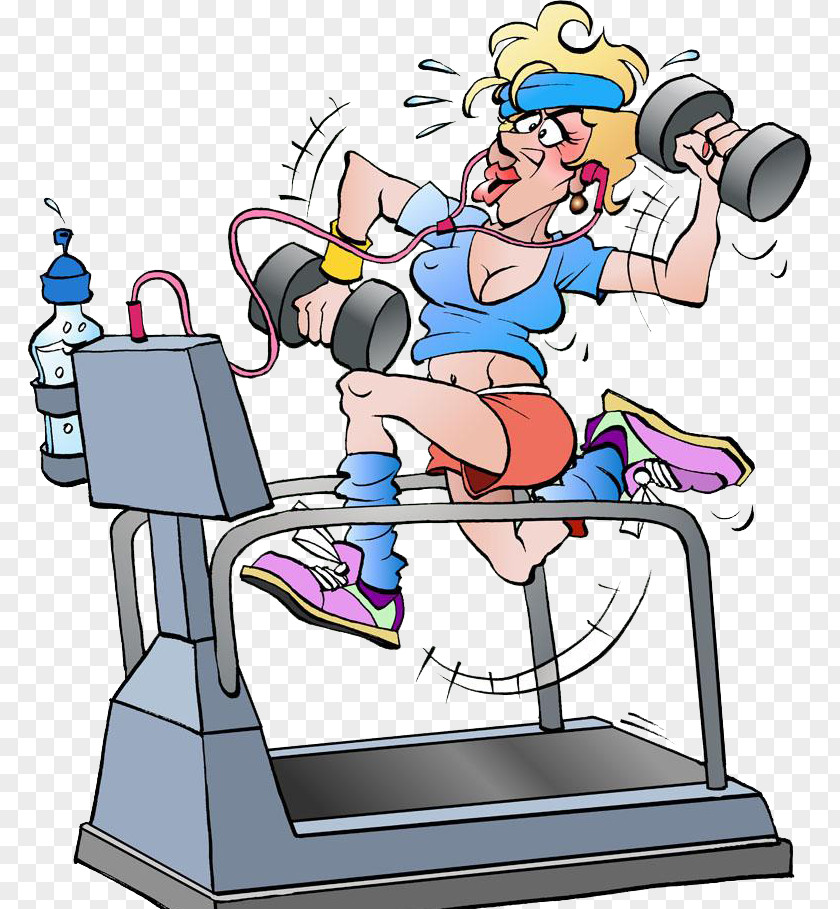 Fitness Woman Cartoon Royalty-free Illustration PNG