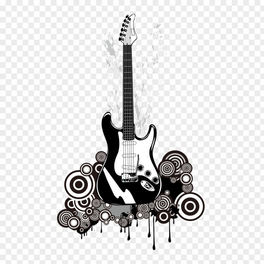 Guitar Printing Silhouette Electric PNG