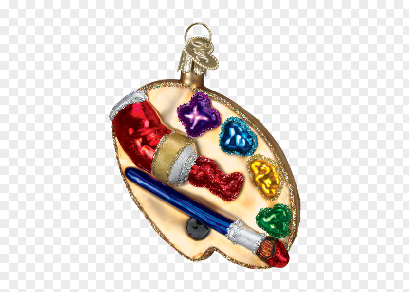 Painting Palette Artist Christmas Ornament PNG