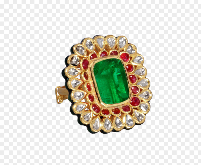 Emerald Earring Kundan Jewellery PNG