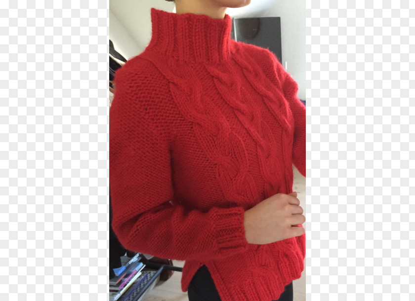 Red Ice Cream Woolen Sleeve Shoulder Yarn City PNG