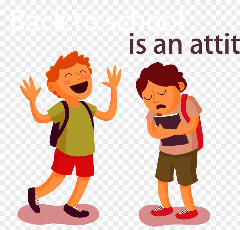 Back To School Treat Different Attitudes Of Students Vector Material Student Euclidean Icon PNG