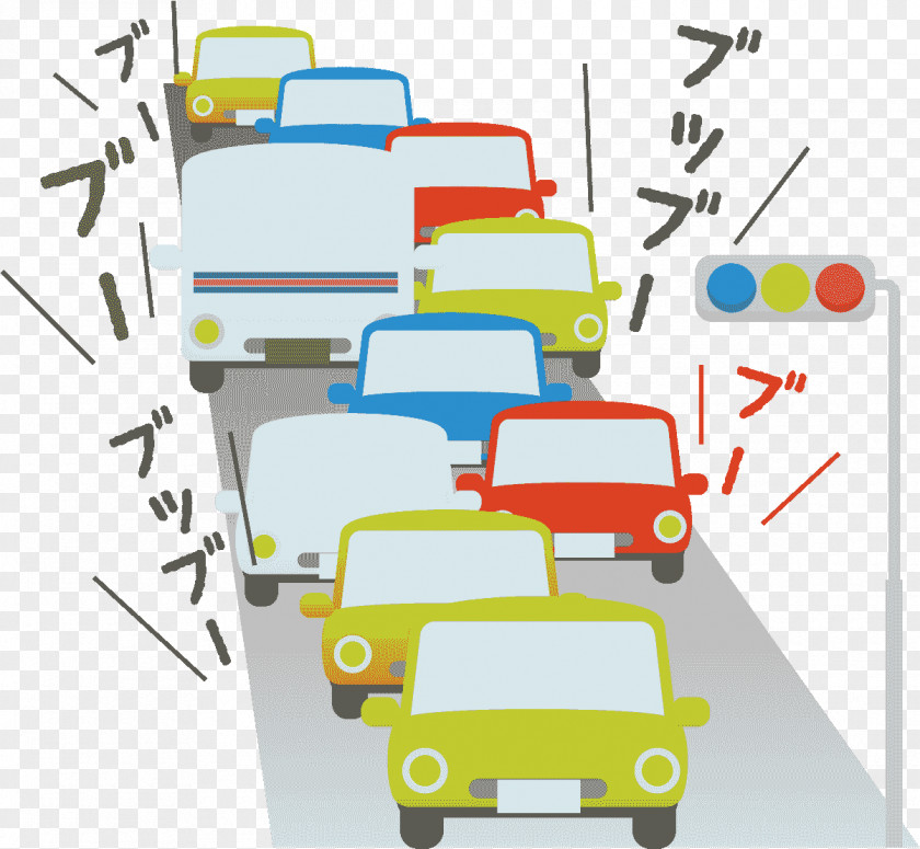 Congestion Cartoon Traffic Jam Road Transport Motor Vehicle Illustration PNG
