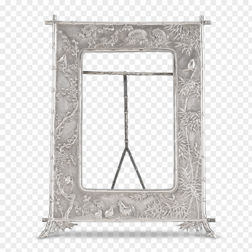 Exquisite Border Picture Frames Chinese Export Silver Window Christofle PNG
