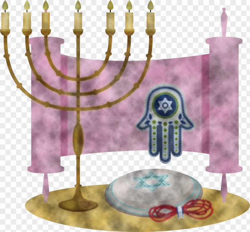 Menorah Purple PNG