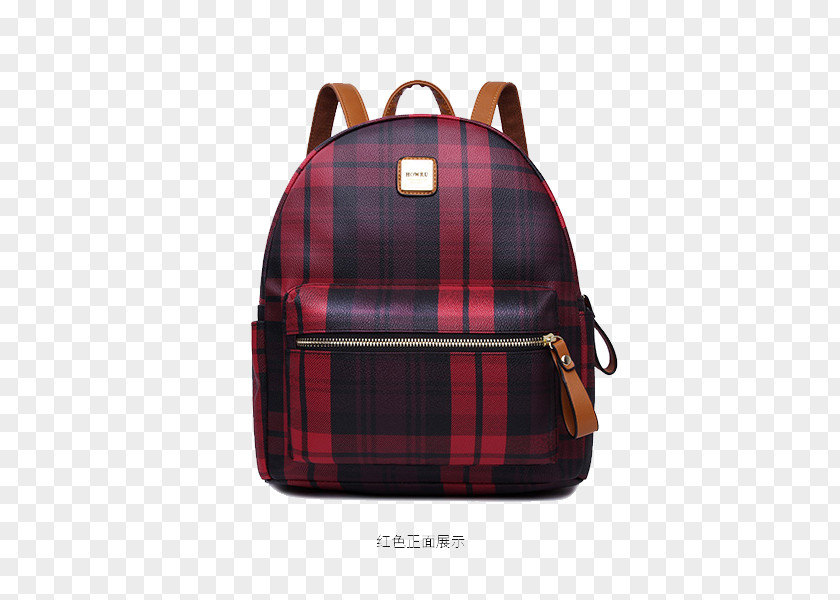 Korean Red Plaid Shoulder Bag Front Pack Backpack Designer PNG