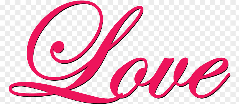 Magenta Text Love Logo PNG
