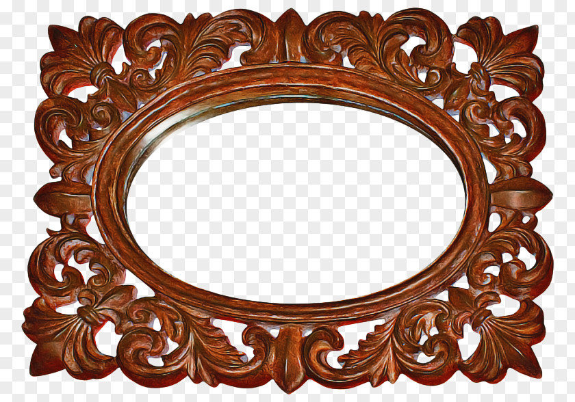 Metal Oval Background Design Frame PNG