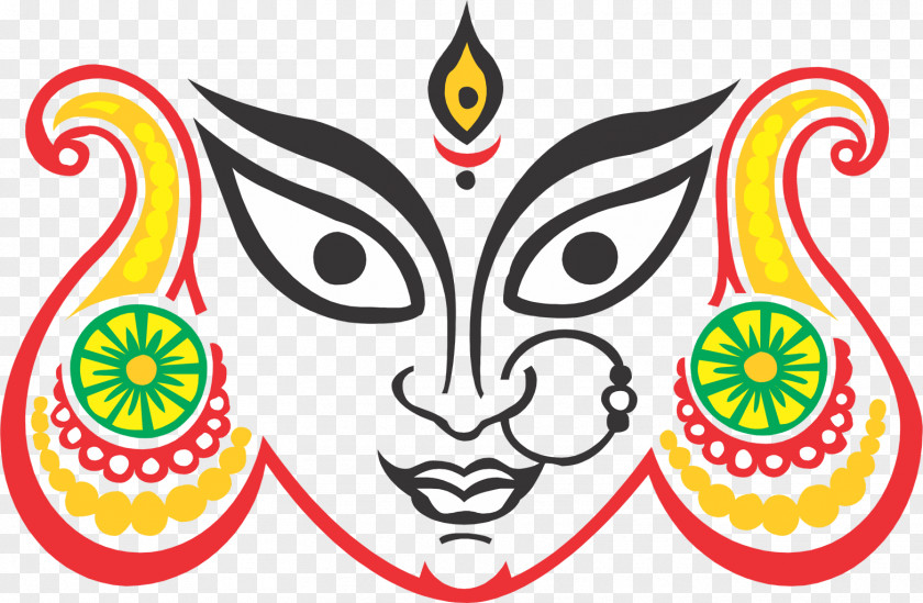 Devi Banner Durga Puja Drawing Sketch Painting PNG