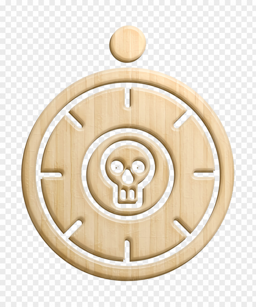 Pirates Icon Compass Skull PNG