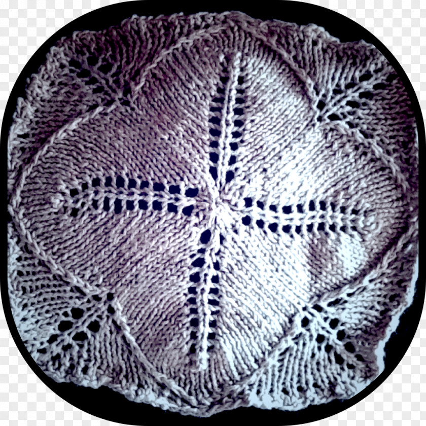 Purple Doily Crochet Headgear Circle PNG