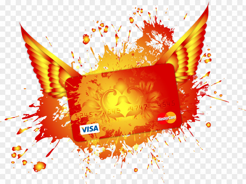 Vector Creative Flame Credit Card Payment American Express PNG