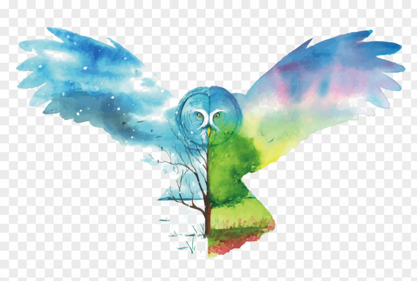 Vector Forest Guardian Watercolor Painting Drawing Illustration PNG