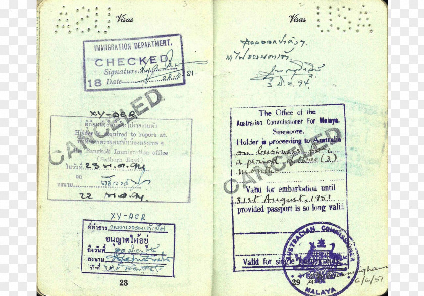 Visa Passport Document Line PNG