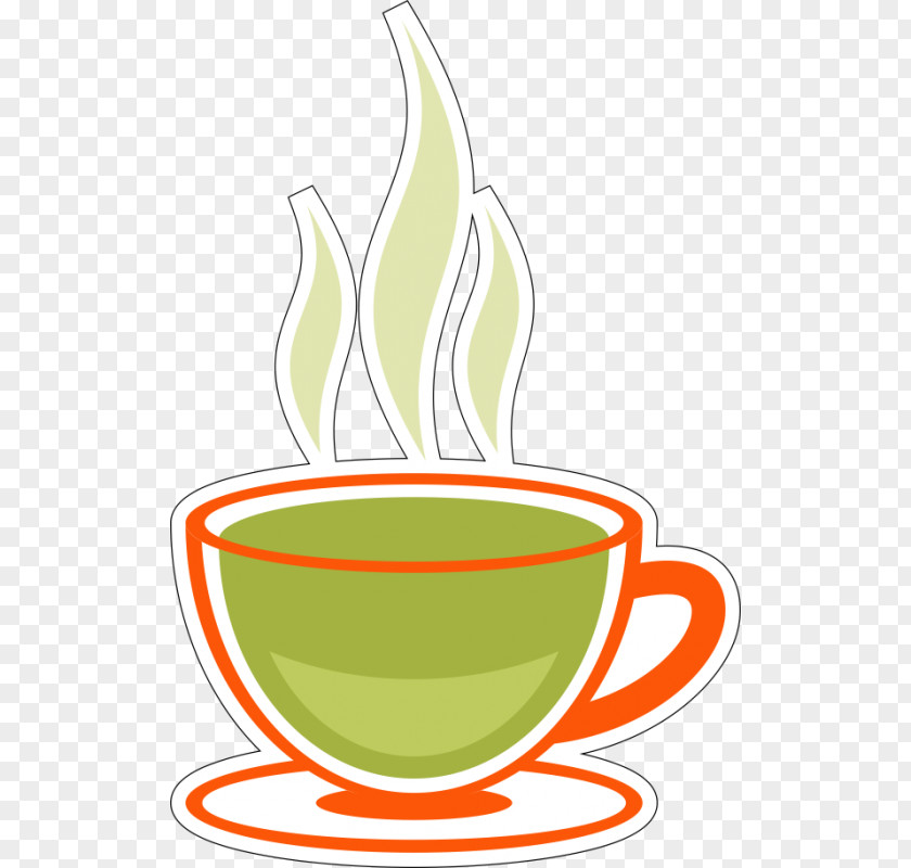 Green Tea Coffee Cup Clip Art Food Line PNG