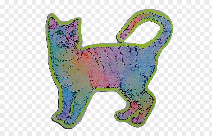 Kitten Whiskers Sticker Psychedelia PNG