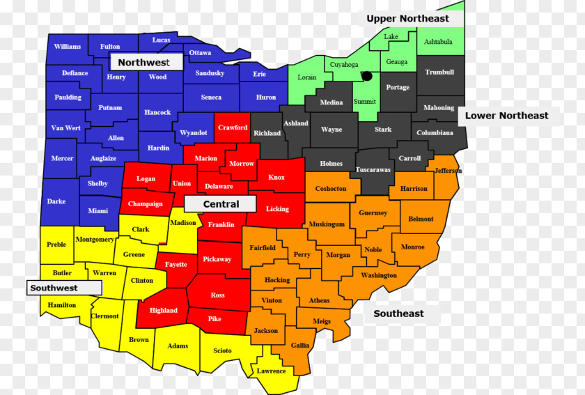 Map Ohio World Region Mapa Polityczna PNG