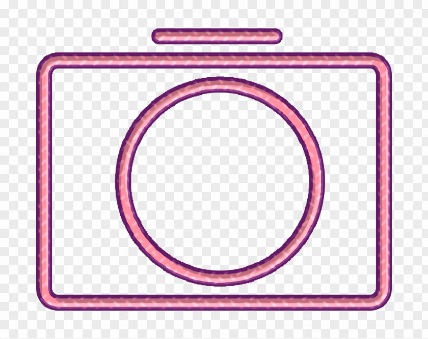 Rectangle Pink Photograph Icon Photo Camera Essential Set PNG