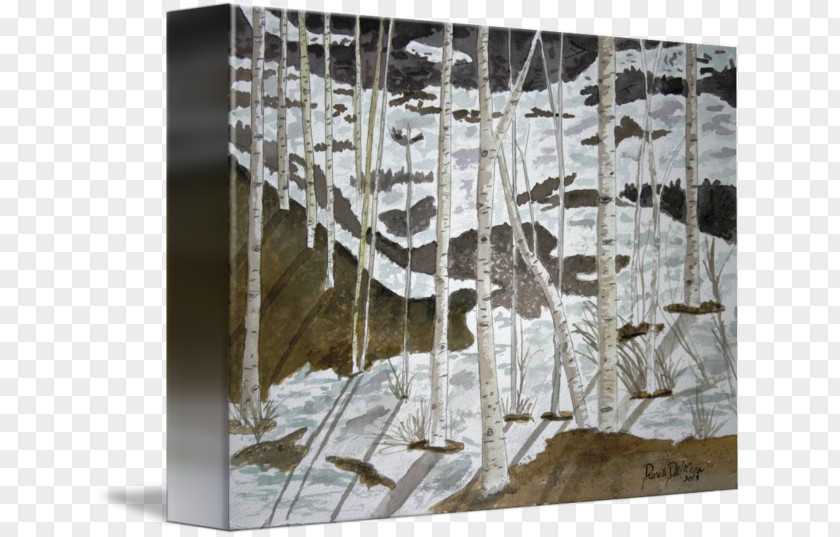 Wood Icicle Canvas Gallery Wrap Aspen PNG