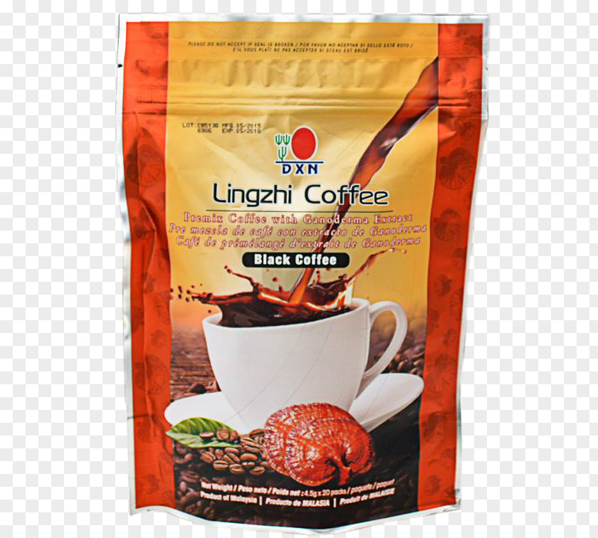 Coffee Instant Lingzhi Mushroom DXN Beverages PNG