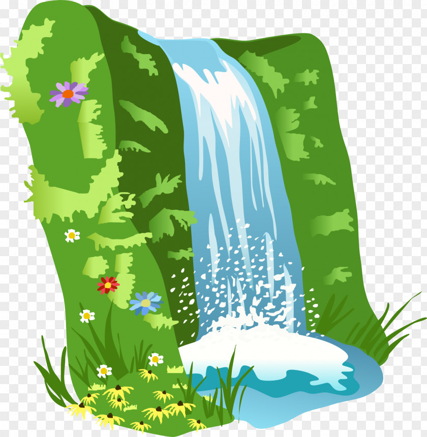 Blue Green Mountain Falls Free Content Stream Clip Art PNG