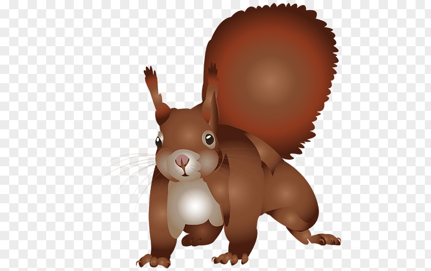 Brown Squirrel Cartoon Illustration PNG