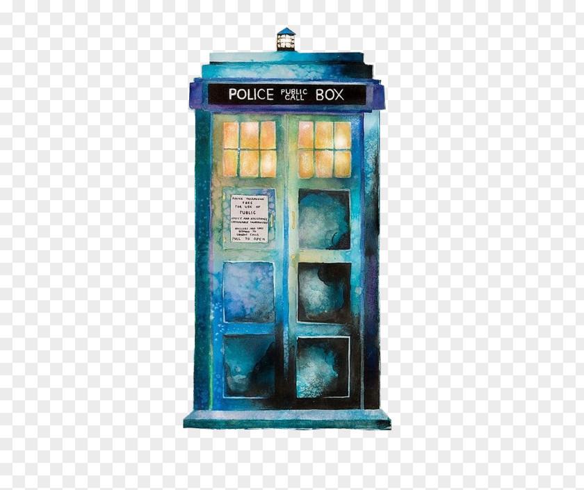 Doctor Who TARDIS Rose Tyler Watercolor Painting Drawing PNG