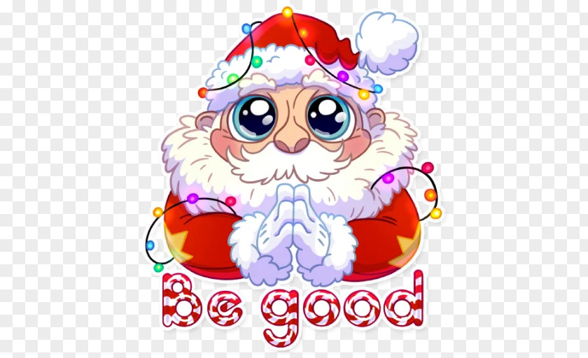 Telegram Sticker Santa Claus Clip Art Christmas Ornament PNG