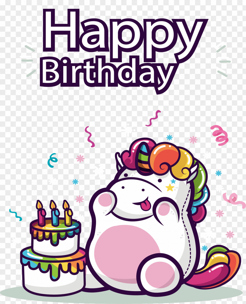 The Fat Unicorn T-shirt Happy Birthday To You PNG