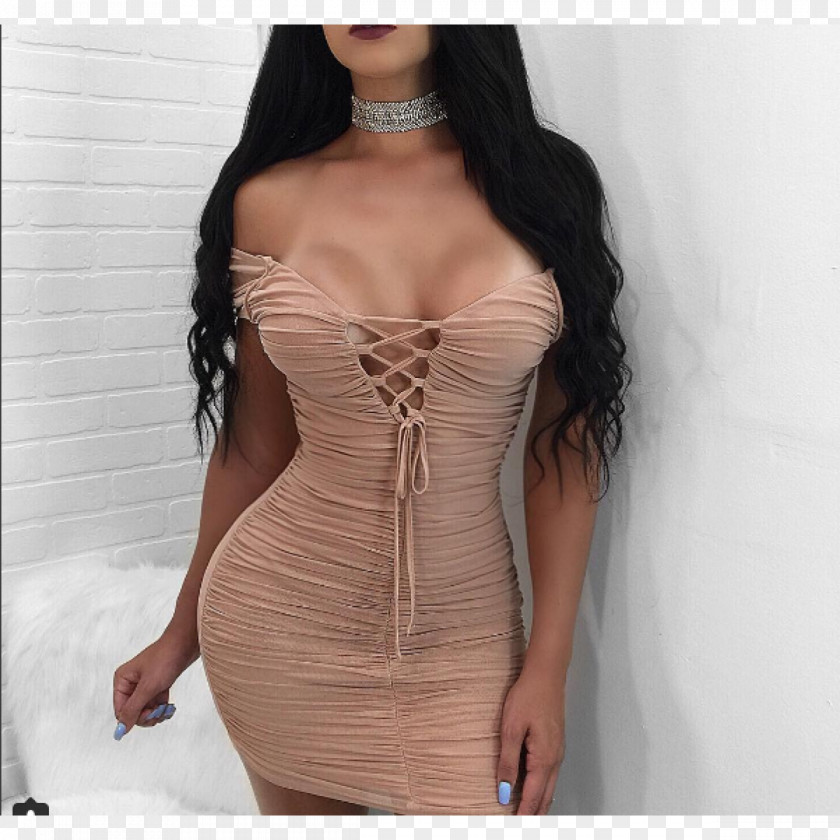 Dress Bodycon Neckline Party Bandage PNG