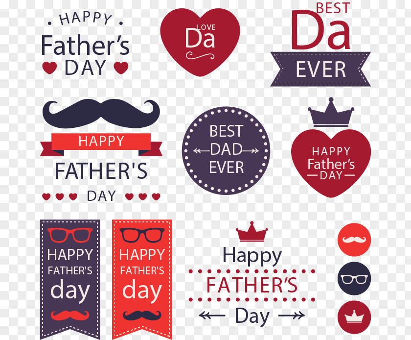 Father's Day Design Elements Fathers Gift PNG