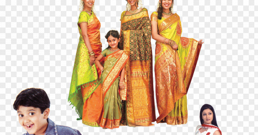 Ganeshji Sari Textile Silk Model Fashion PNG