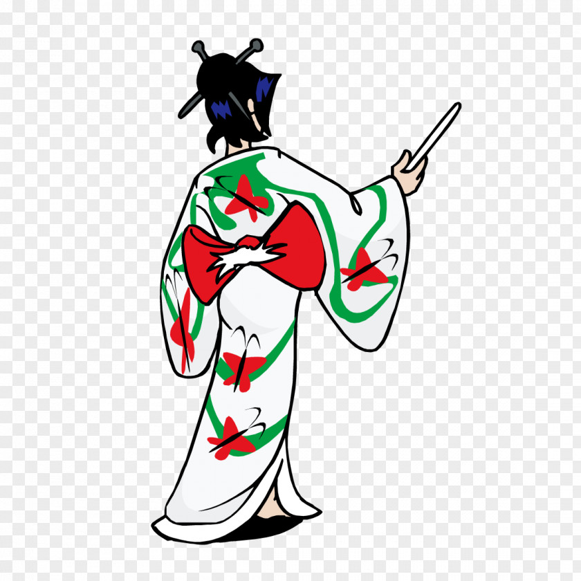 Japanese Kimono Japan Geisha Cartoon Clip Art PNG
