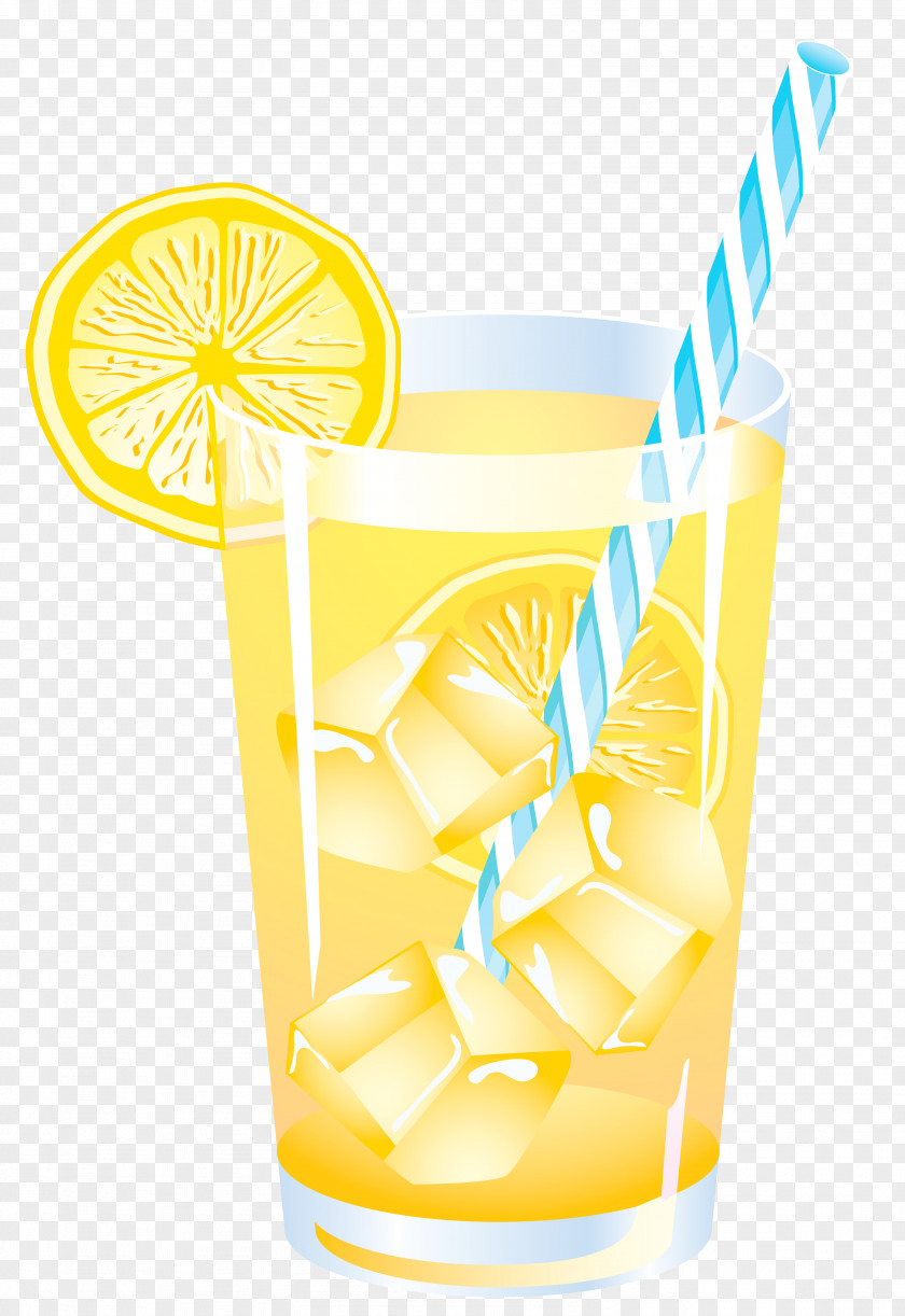 Lemon Summer Drink Vector Clipart PNG