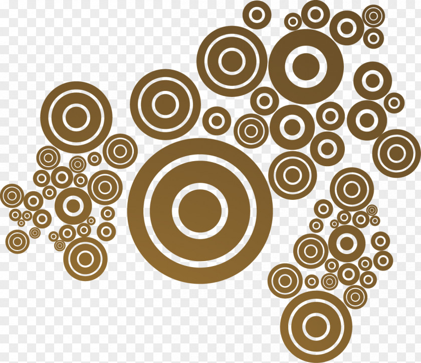 Painted Brown Circle Pattern Clip Art PNG