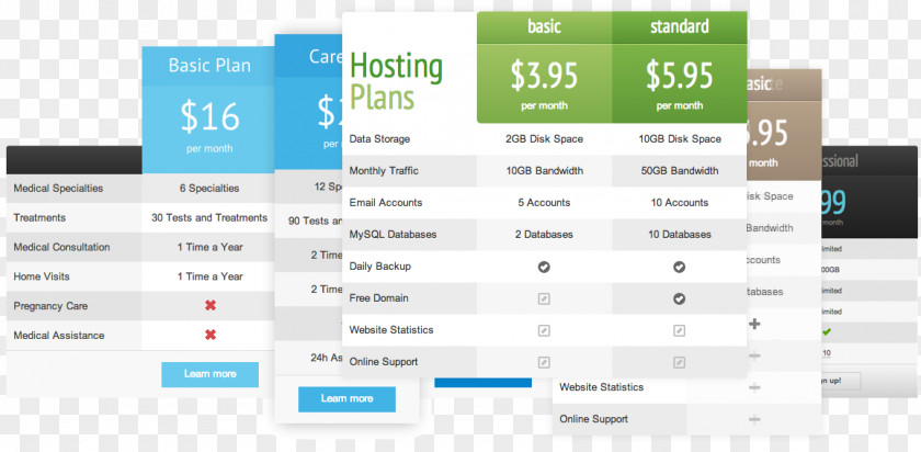 Pricing Table Web Page Logo Brand PNG