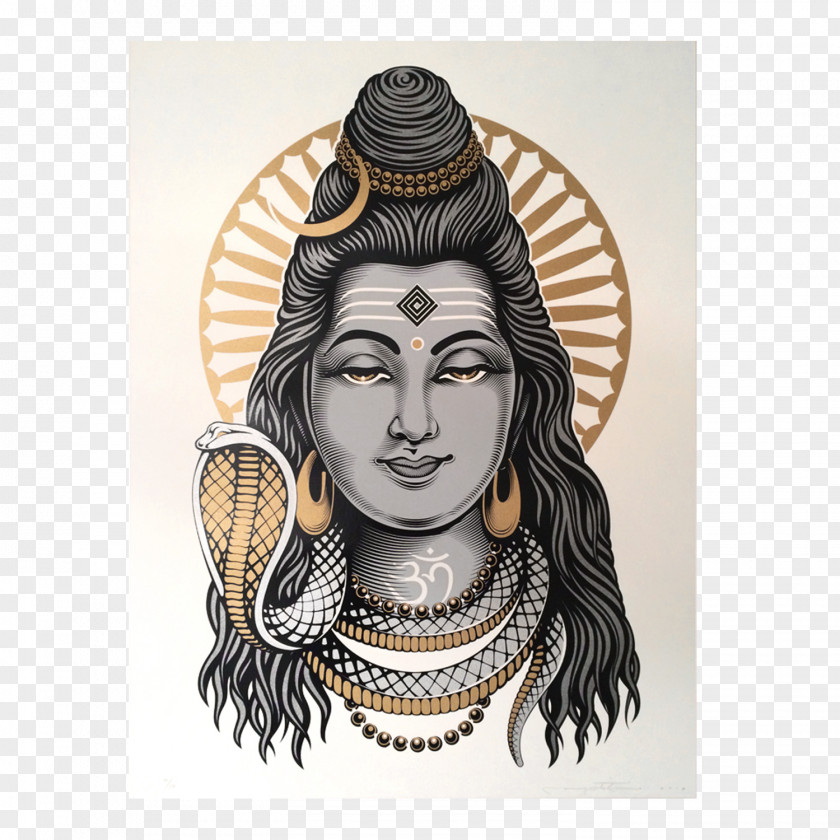 SHIVA Shiva Parvati Ganesha Screen Printing PNG