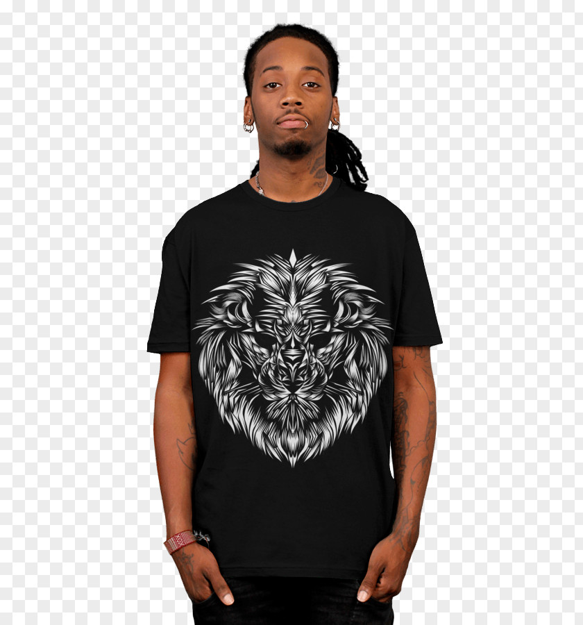 T-shirt Design By Humans Fashion Music PNG by Music, lion head clipart PNG