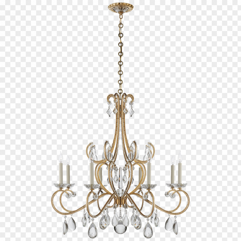 Brass Chandelier Light Fixture Lead Glass Lighting PNG