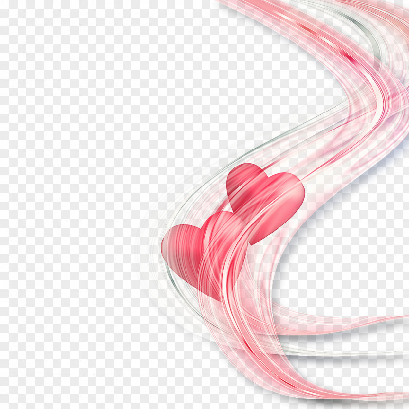 Colorful Ribbons Vector Love PNG