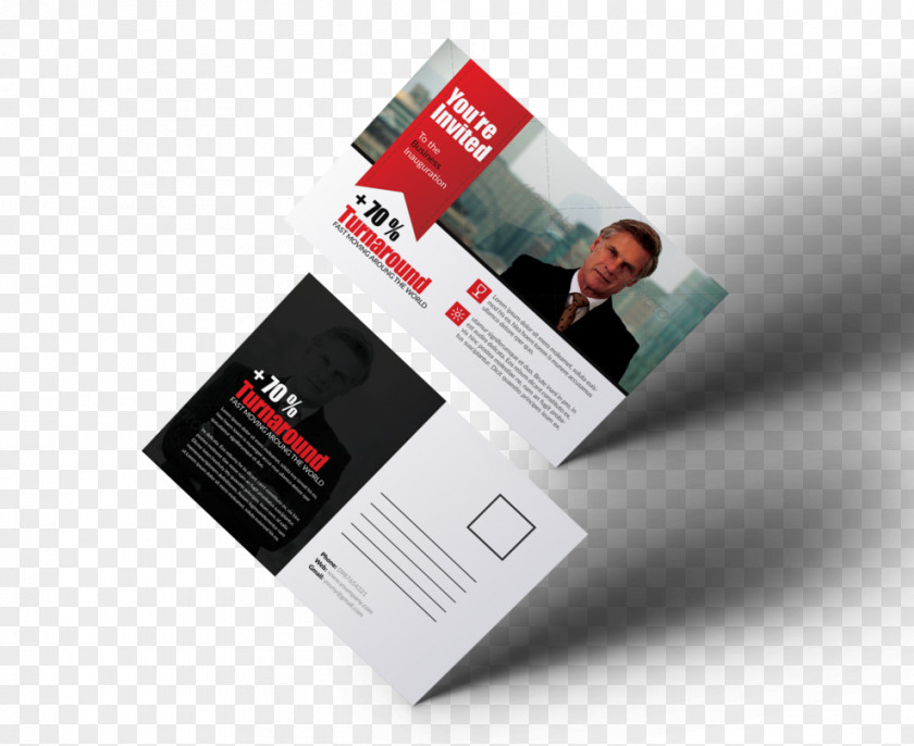 Corporate Postcard Advertising Brand Logo PNG