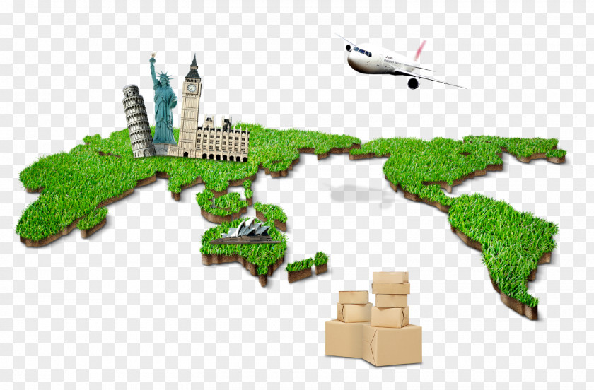 HighDefinition Flowers Express Global Courier Time Map World PNG