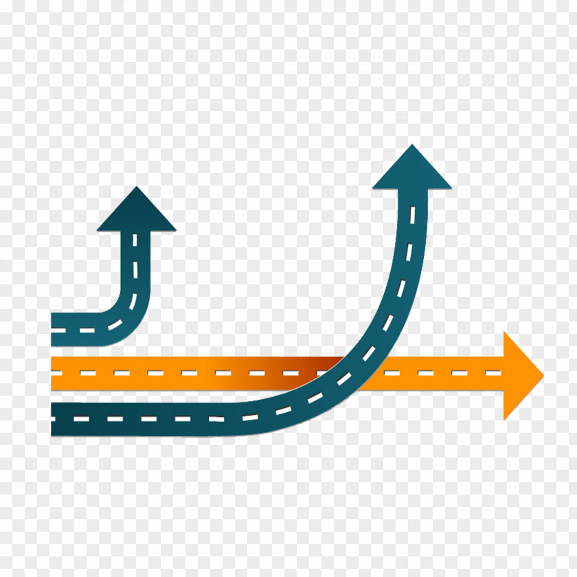 Business Road Arrow Infographic Icon PNG