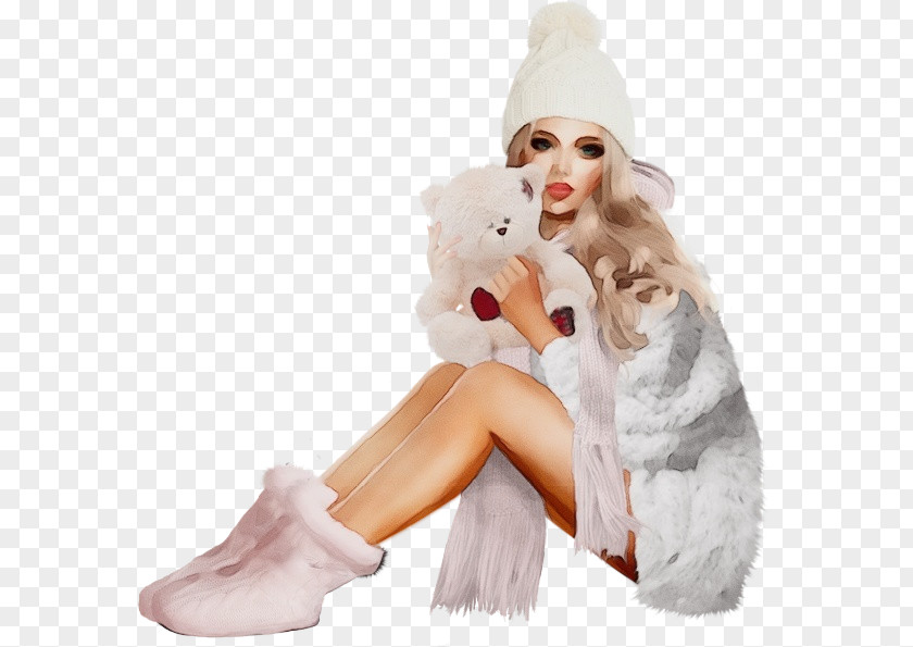 Fur Costume White Toy Accessory Figurine PNG
