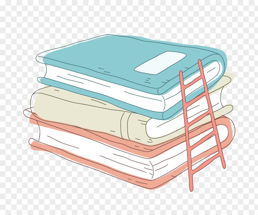 Books With Ladder Cartoon Child Illustration PNG