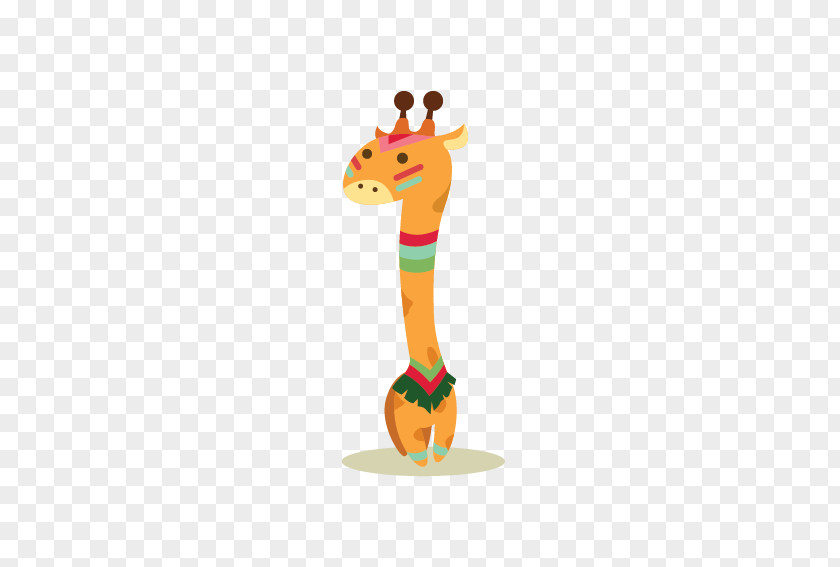 Cartoon Giraffe Pattern Painting PNG