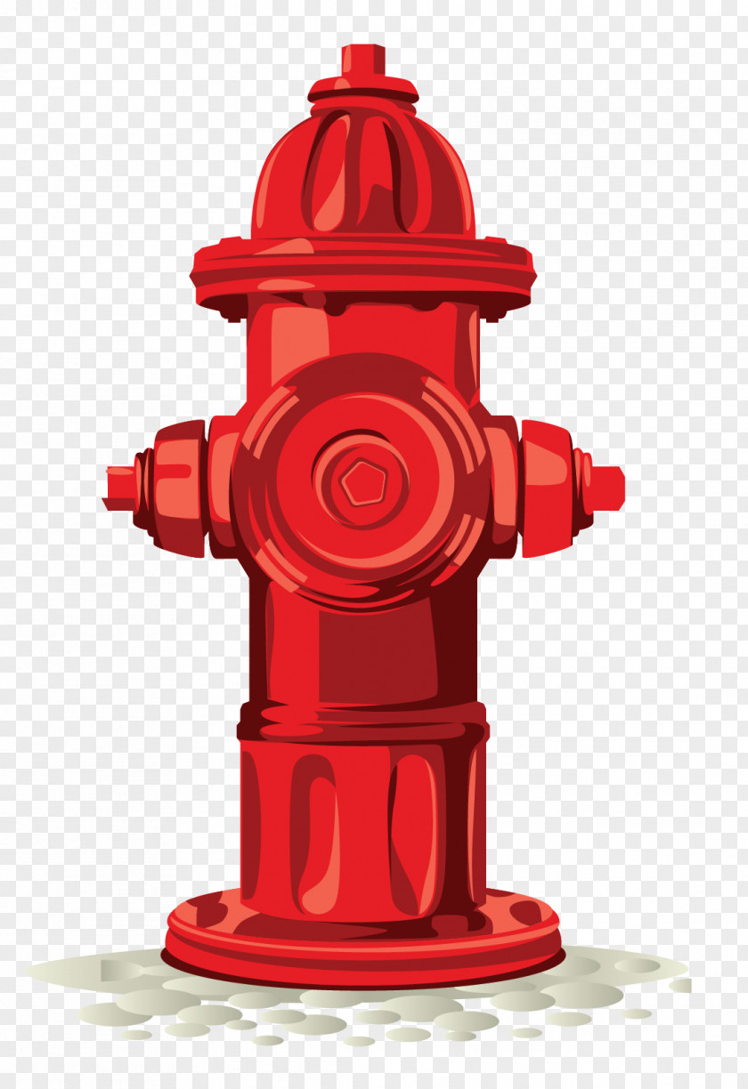 Red Flushing Hydrant Fire Hose PNG