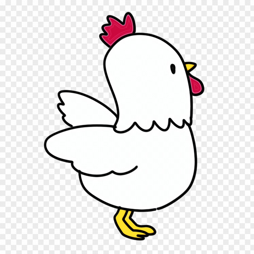 Rooster Chicken Line Art Meter Cartoon PNG